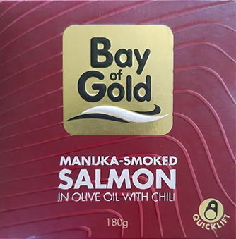 MANUKA-SMOKED SALMON IN OLIVE OIL WITH CHILI